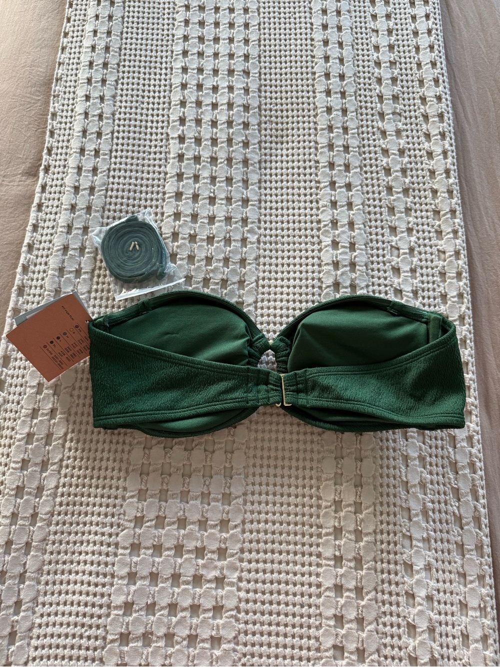 NEW Shade & Shore Green Strapless Bikini Top Size M - Picture 4 of 4